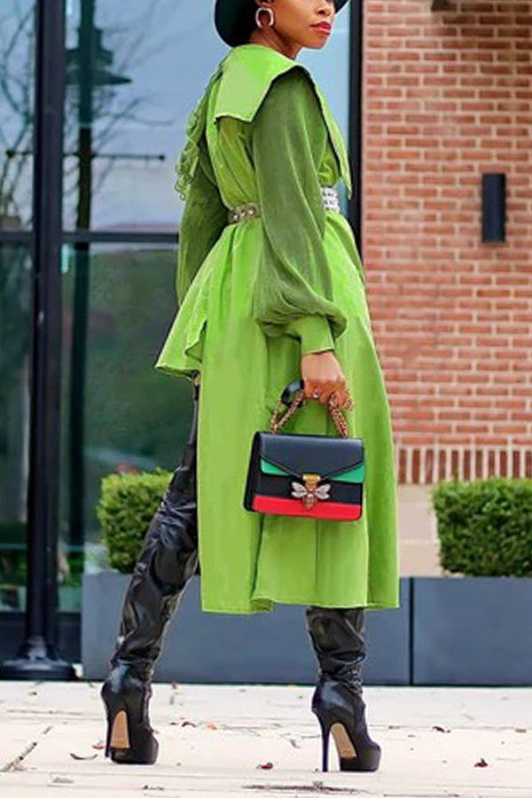 Stylish Asymmetric Mixed Media Shirt