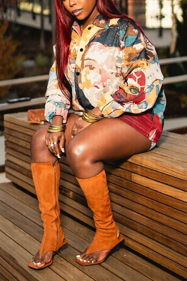 Stylish Painted Textured Jacket