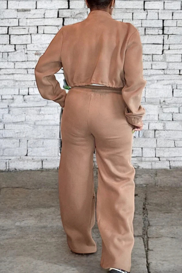 Stylish ZIP Details Jogger Set