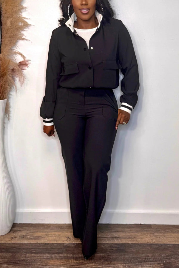 Stylish Varsity Tailored Pant Set