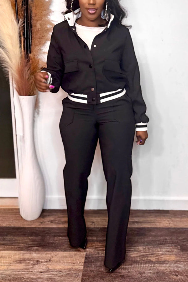 Stylish Varsity Tailored Pant Set