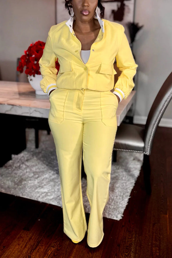Stylish Varsity Tailored Pant Set