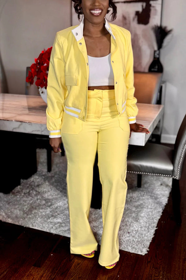 Stylish Varsity Tailored Pant Set