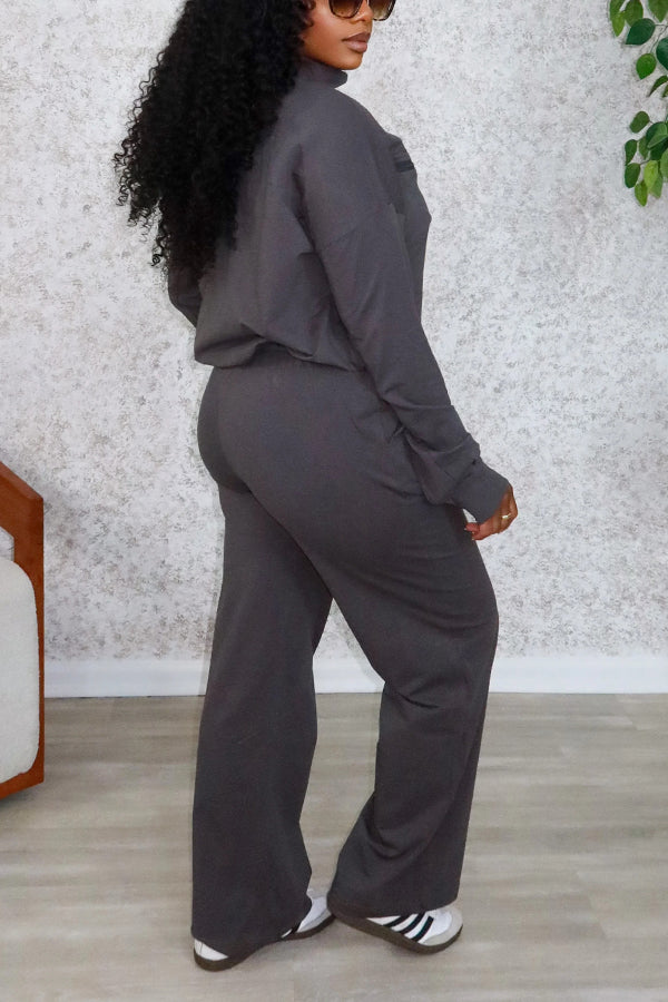 Stylish Zipper Jogger Set