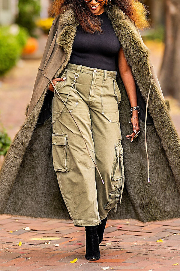 Fashion Zipper Cargo Jeans