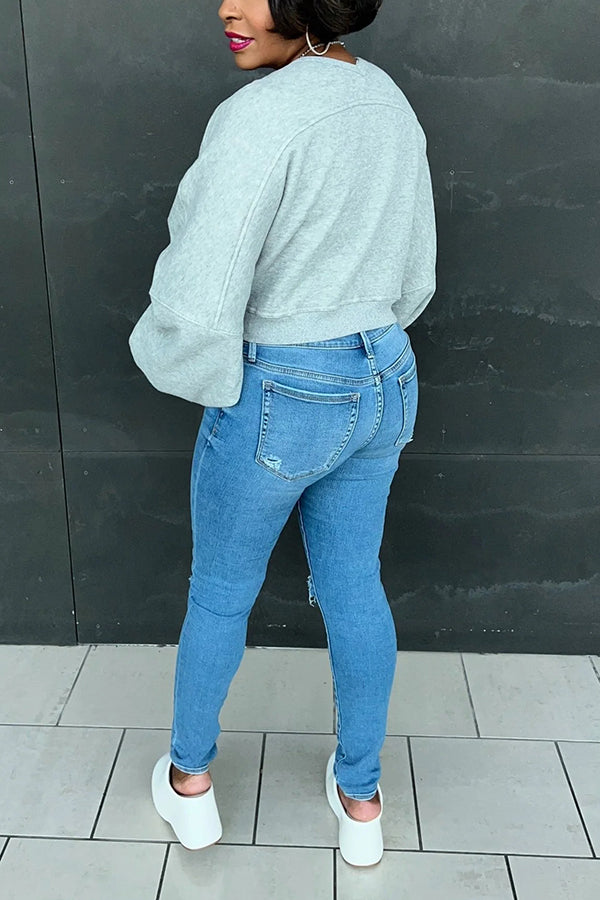 Fashionable Shrug Cardigan Sweatshirt