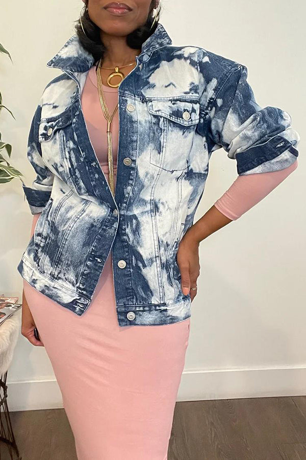 Retro Bleached Denim Jacket
