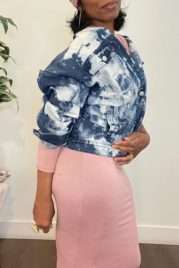 Retro Bleached Denim Jacket