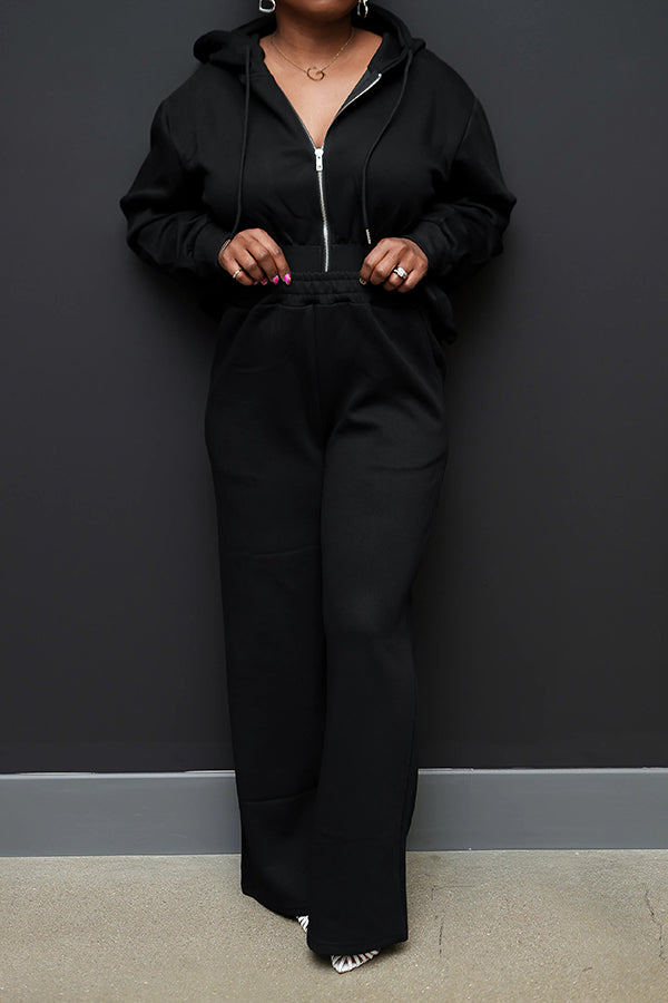 Chic Comfort Peplum Hoodie Set