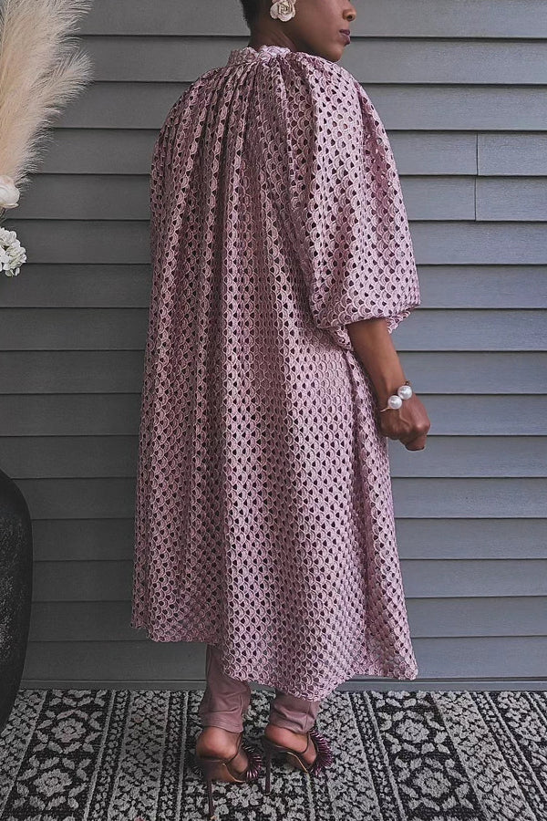 Stylish Embroidered Lace Kimono Jacket