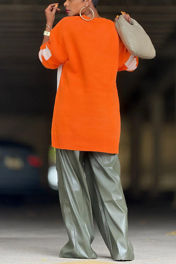 Casual Letter & Figure Graphic Sweater