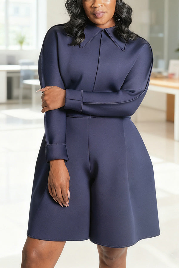 Fashion Pleated Knitted Shorts Set