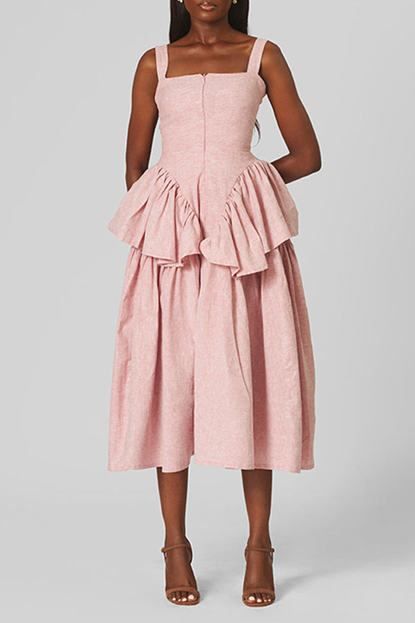 Chic Layered Ruffle Cami Dress