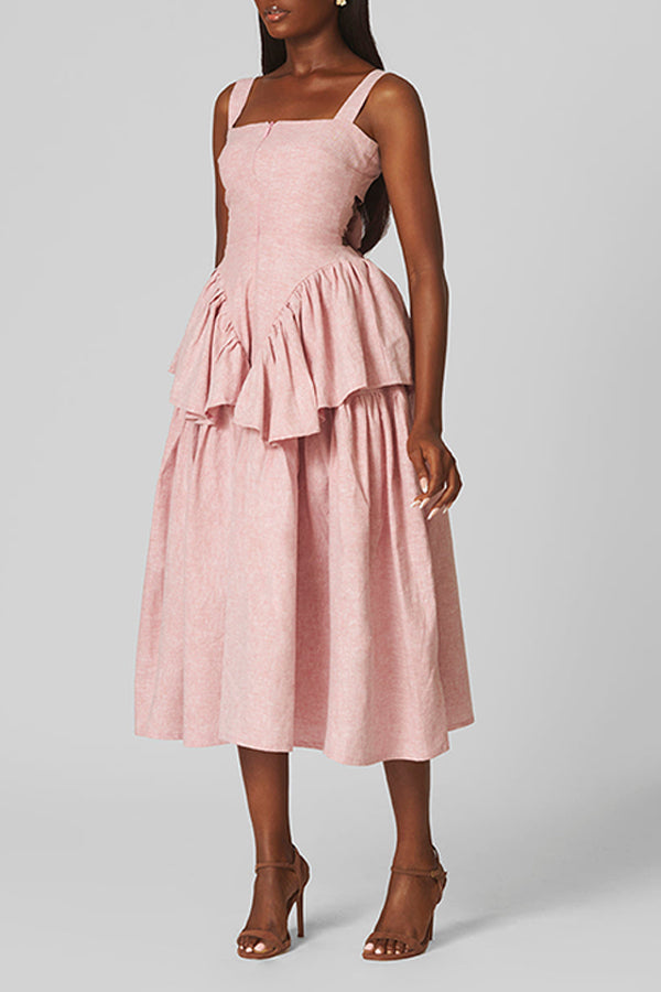 Chic Layered Ruffle Cami Dress