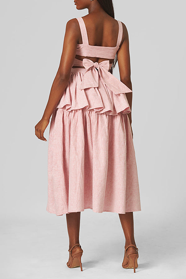 Chic Layered Ruffle Cami Dress