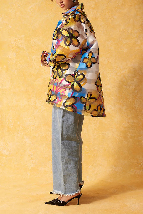 Stylish Figure Graphic Oversize Shirt 