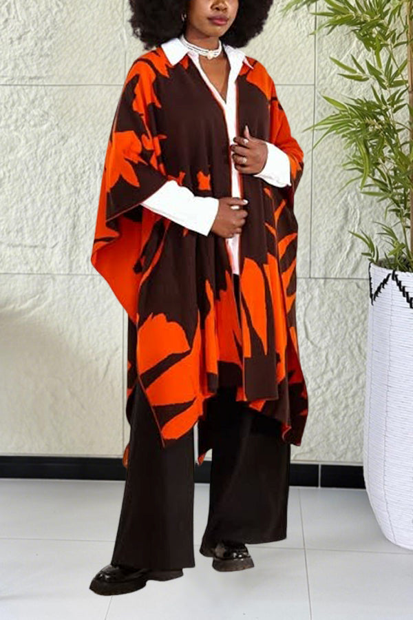 Retro Figure Graphic Midi Cardigan