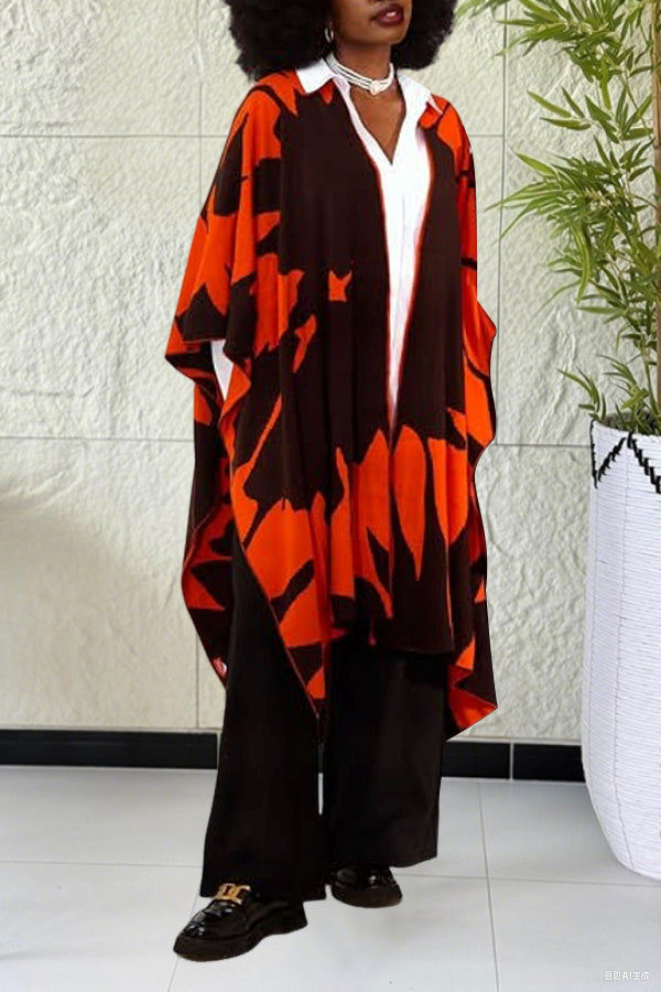 Retro Figure Graphic Midi Cardigan