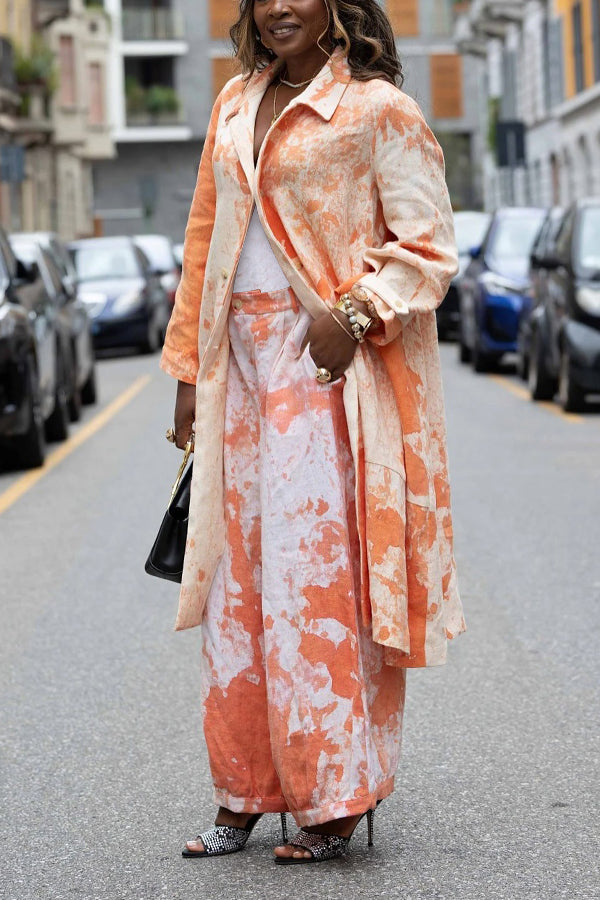 Stylish Button Up Tie Dye Jacket