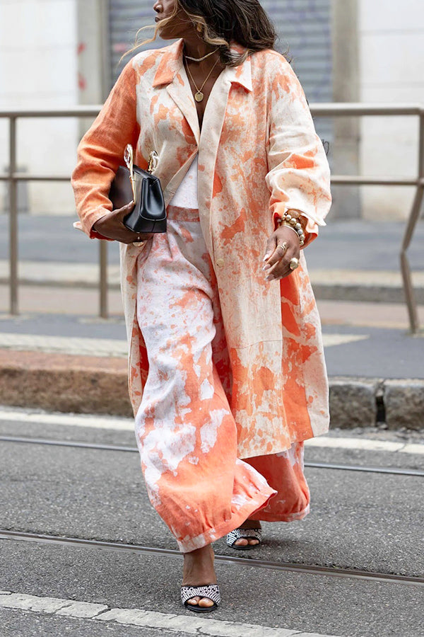 Stylish Button Up Tie Dye Jacket