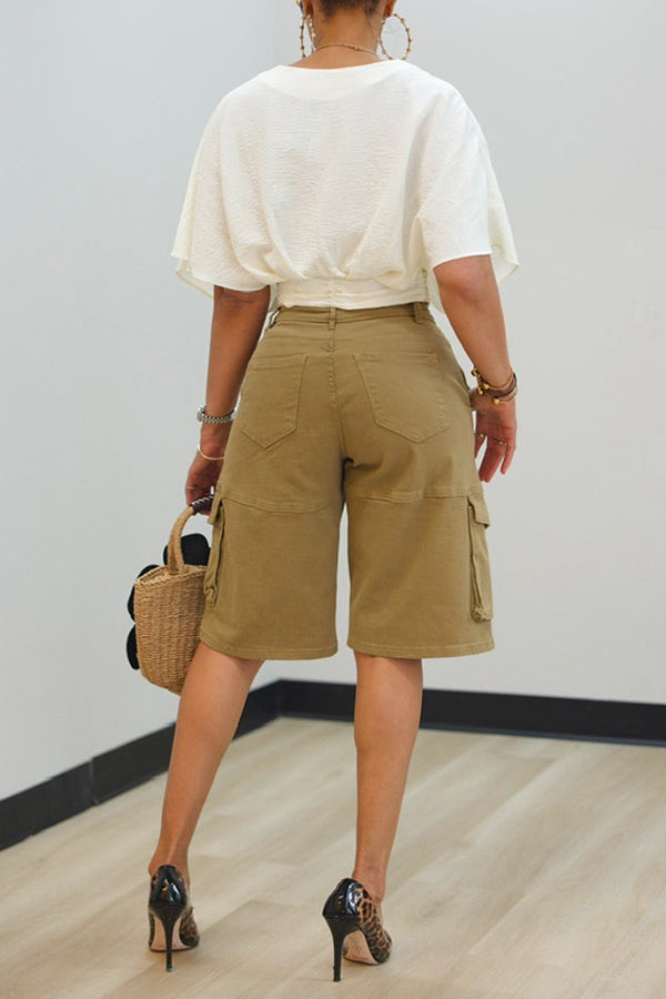 Casual Flap Pocket Cargo Shorts