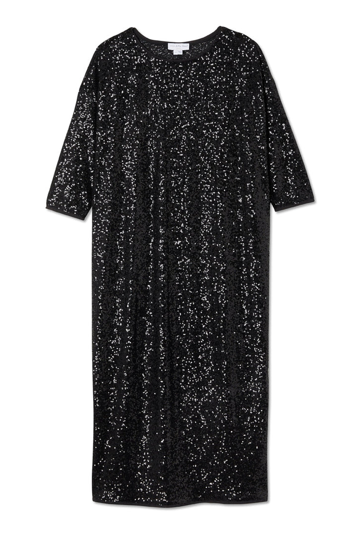 Glittery Sequin Drop Shoulder Maxi Dress