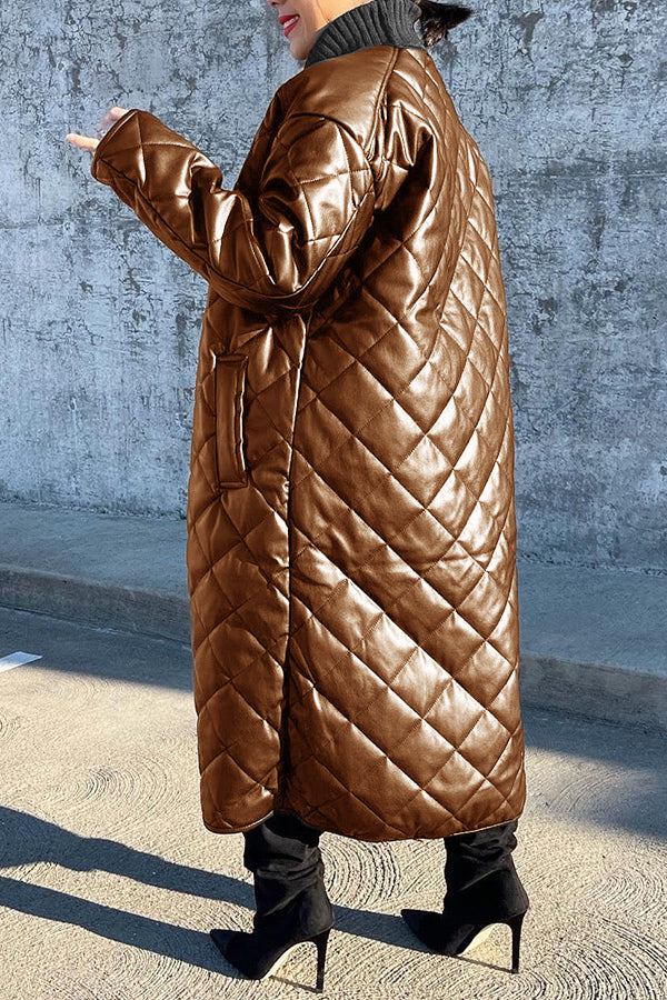 Stylish and Chic Pocket Quilted Coat