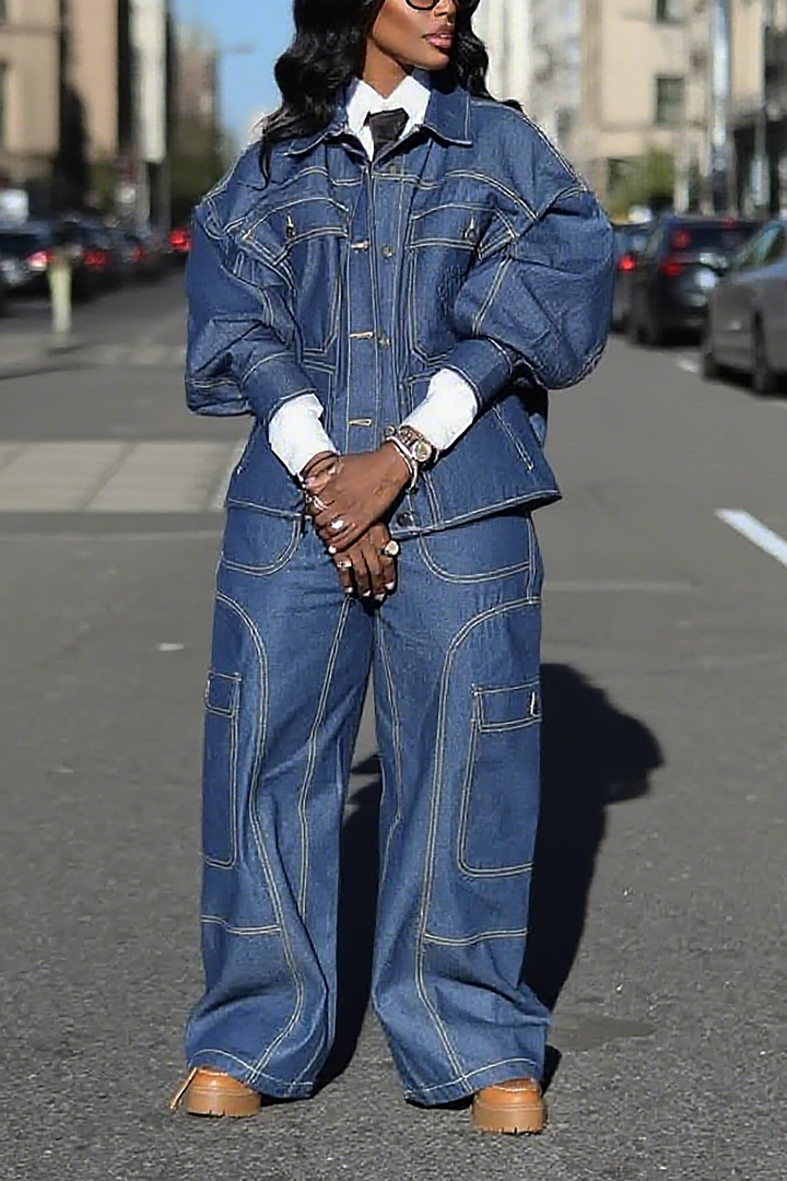 Retro High Waist Wide Leg Jeans