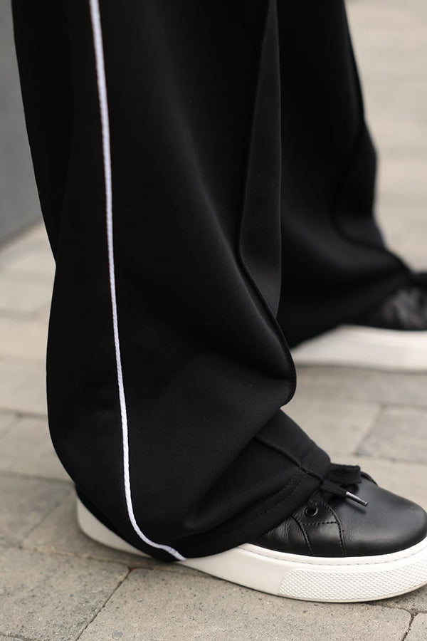 Sporty Zipper Jacket & High Waist Pants Set