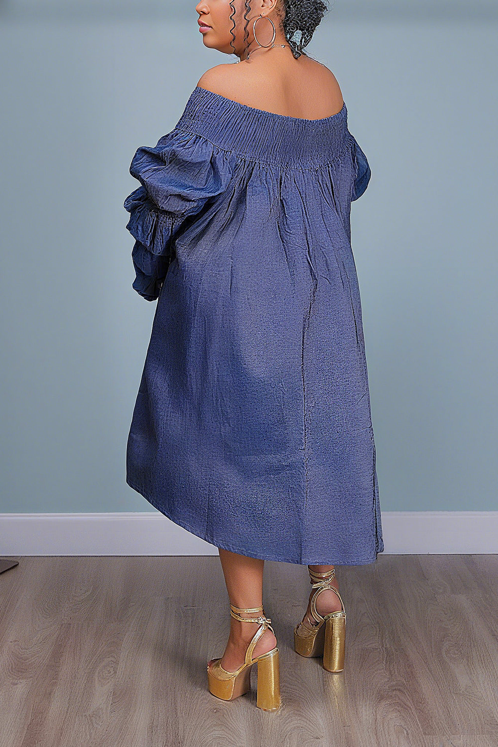 Vacation Off Shoulder Ruffle Sleeves Dress