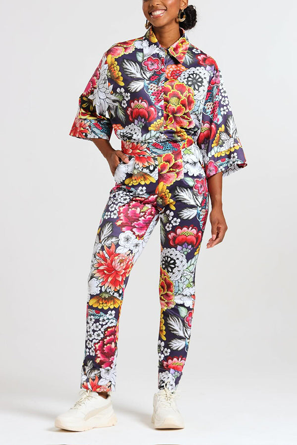 Stylish Floral Print Shirt & Pants Set