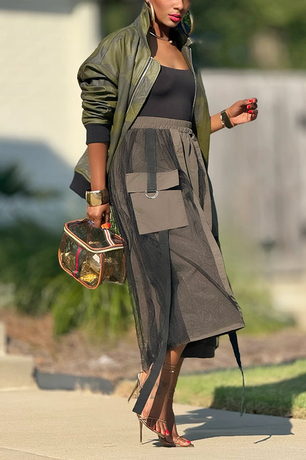 Vintage Vegan Leather Bomber Jacket
