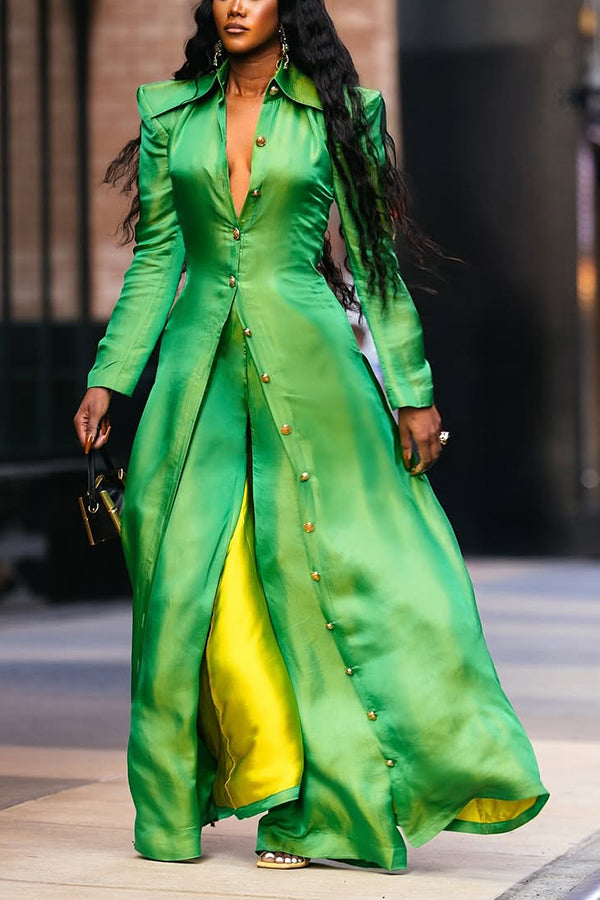 Stunning Button Up Long Coat