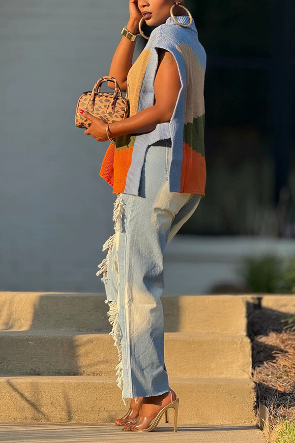 Unique Design Ripped Distressed Jeans