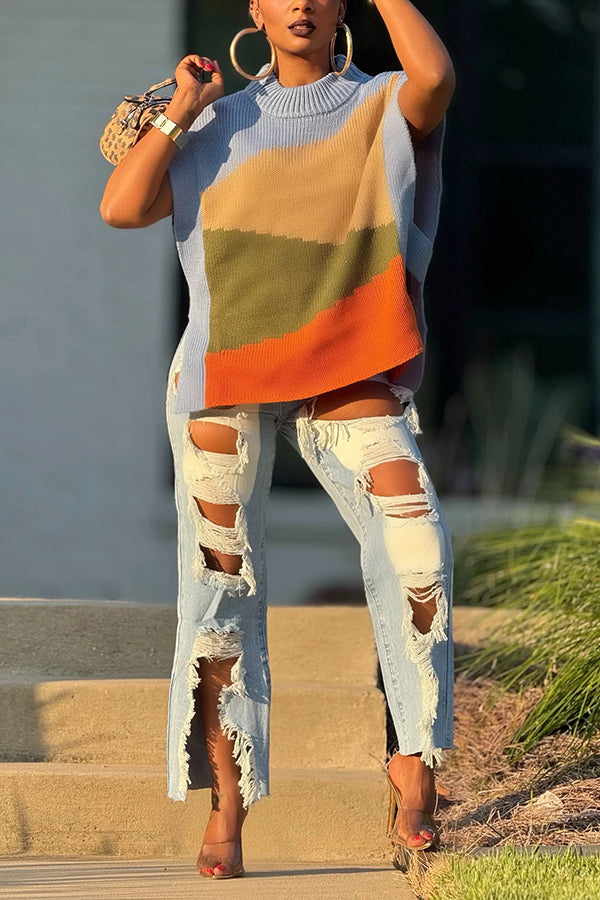 Unique Design Ripped Distressed Jeans