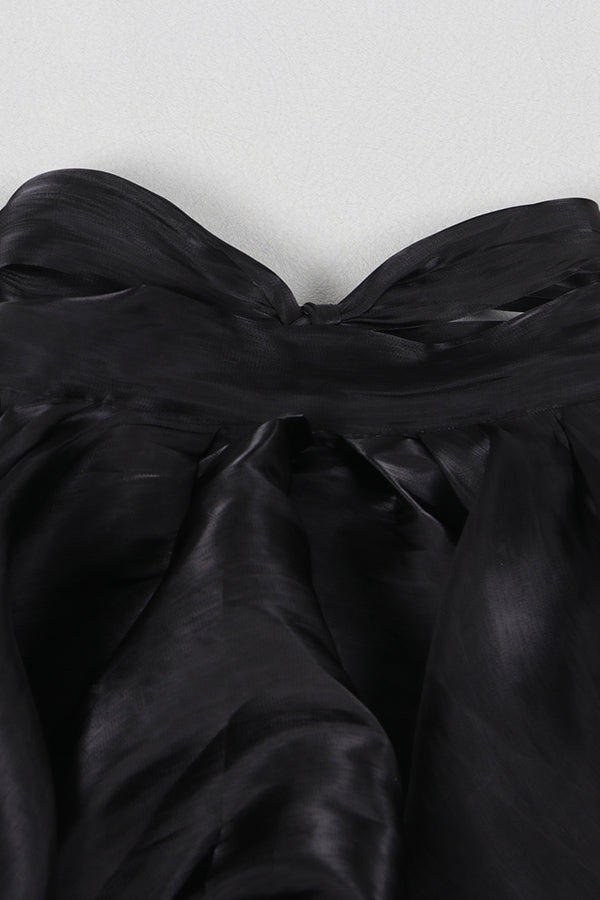 Stylish Satin Loose Ruffle Cape*