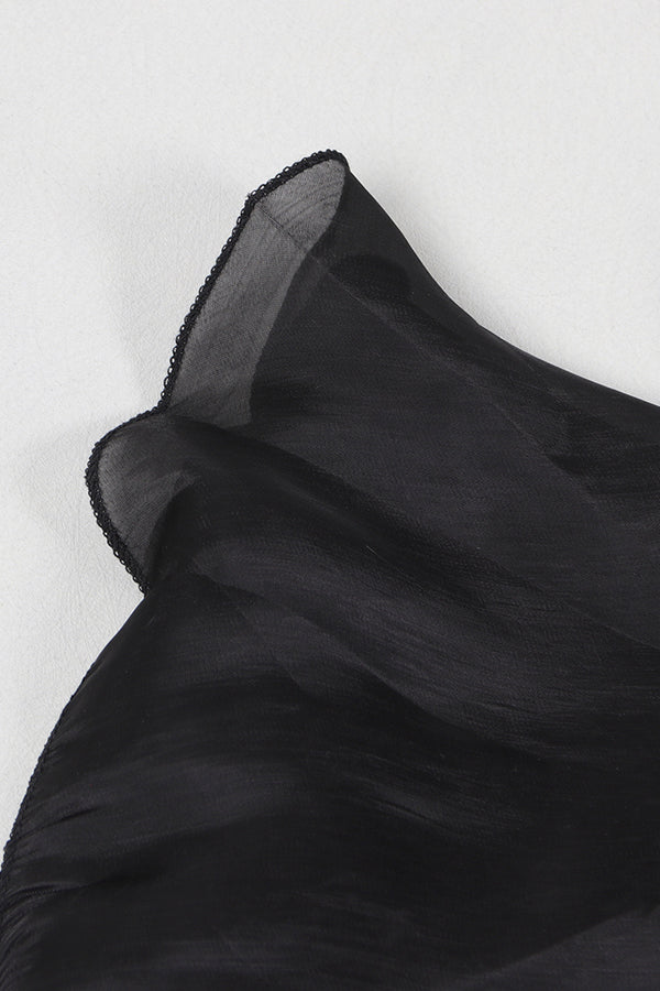 Stylish Satin Loose Ruffle Cape*