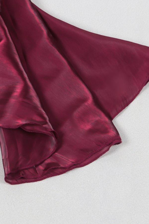 Stylish Satin Loose Ruffle Cape*