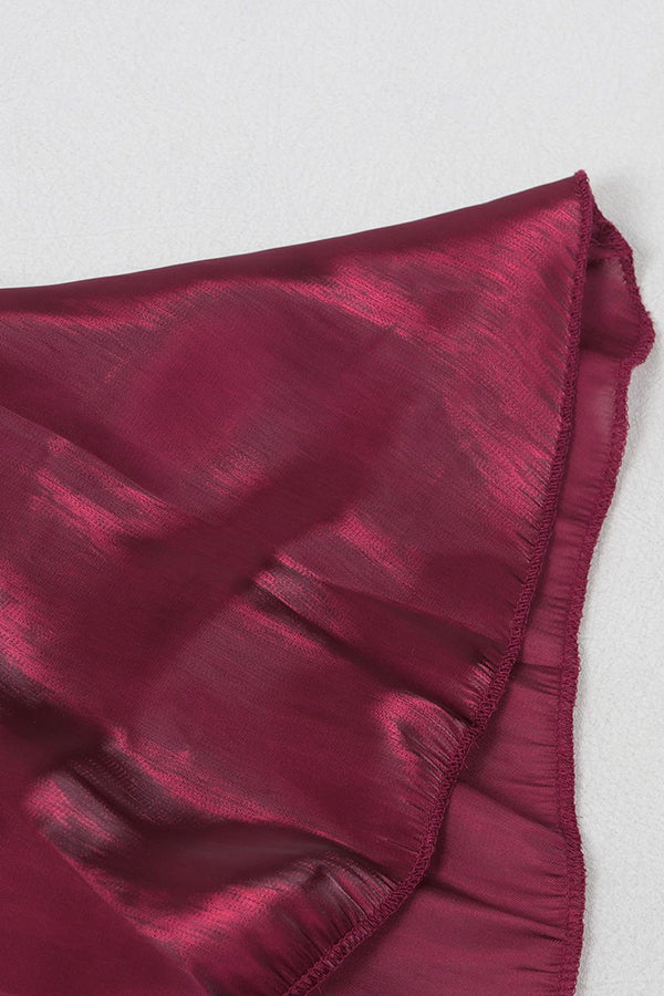 Stylish Satin Loose Ruffle Cape*