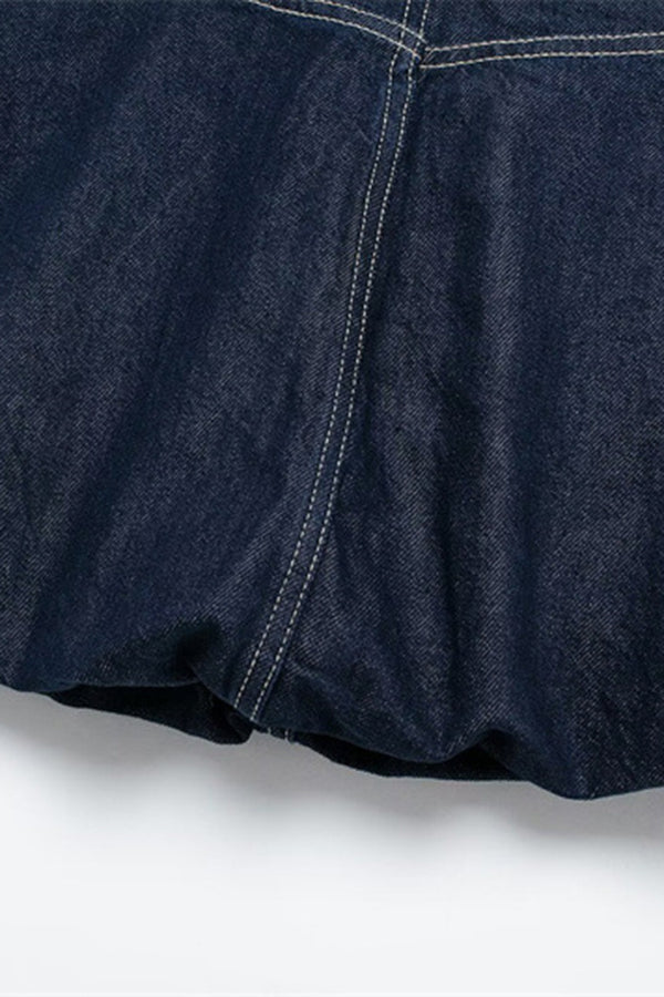 Fashion Solid Balloon Version Denim Skirt*