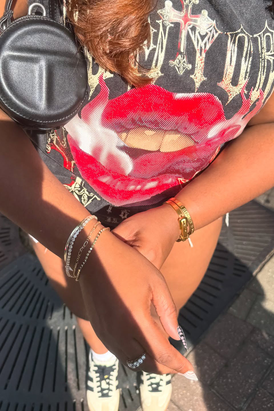 Street Lips Cross Print Tank Top*