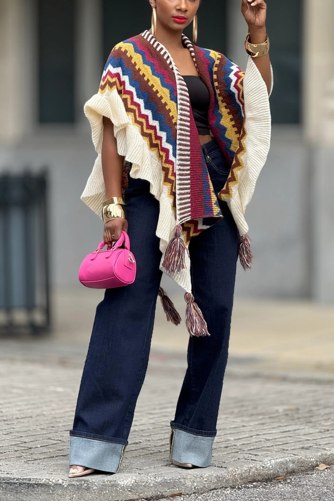 Bohemian Irregular Tassel Cardigan*