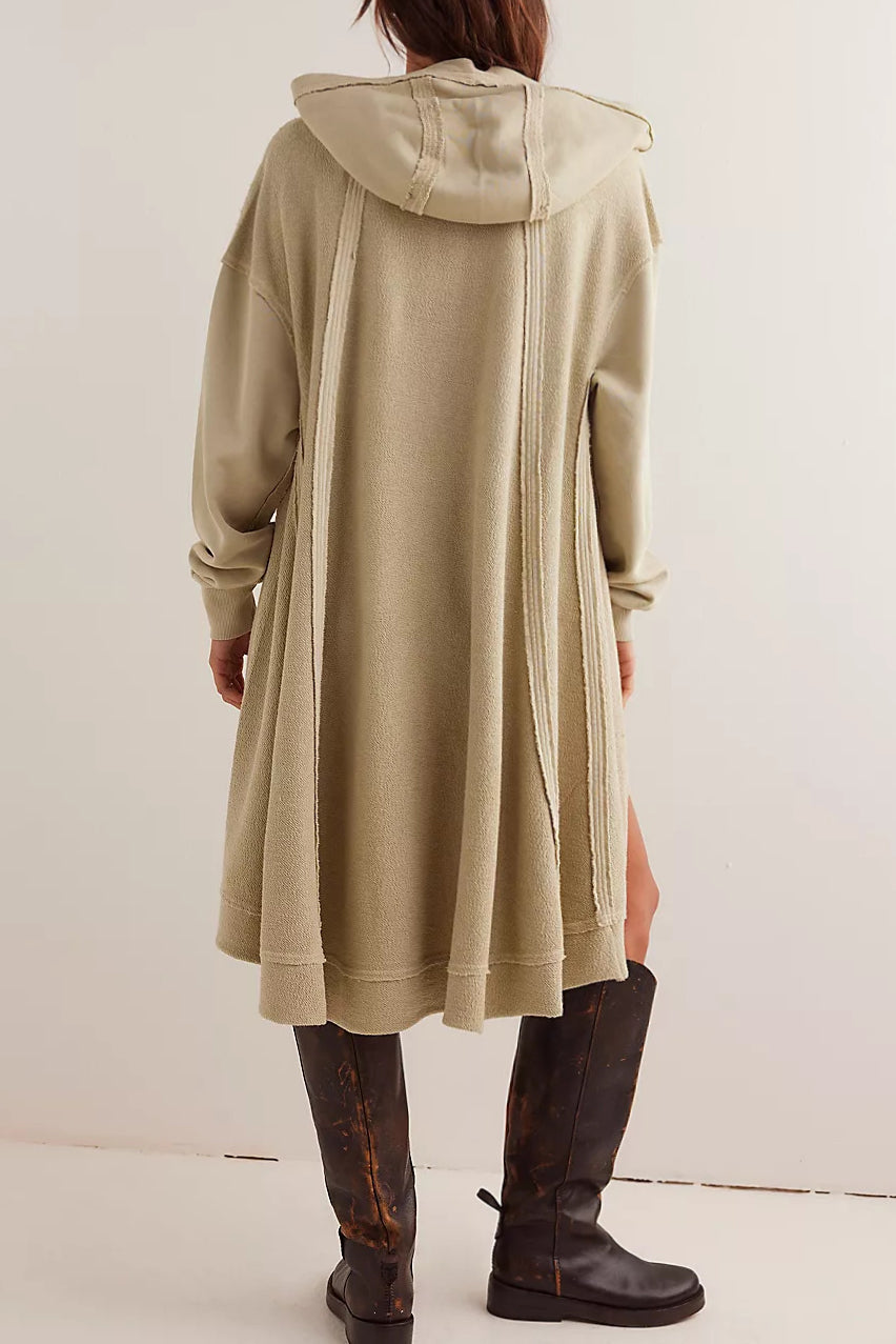 Casual Loose High Low Hem Hoodie*