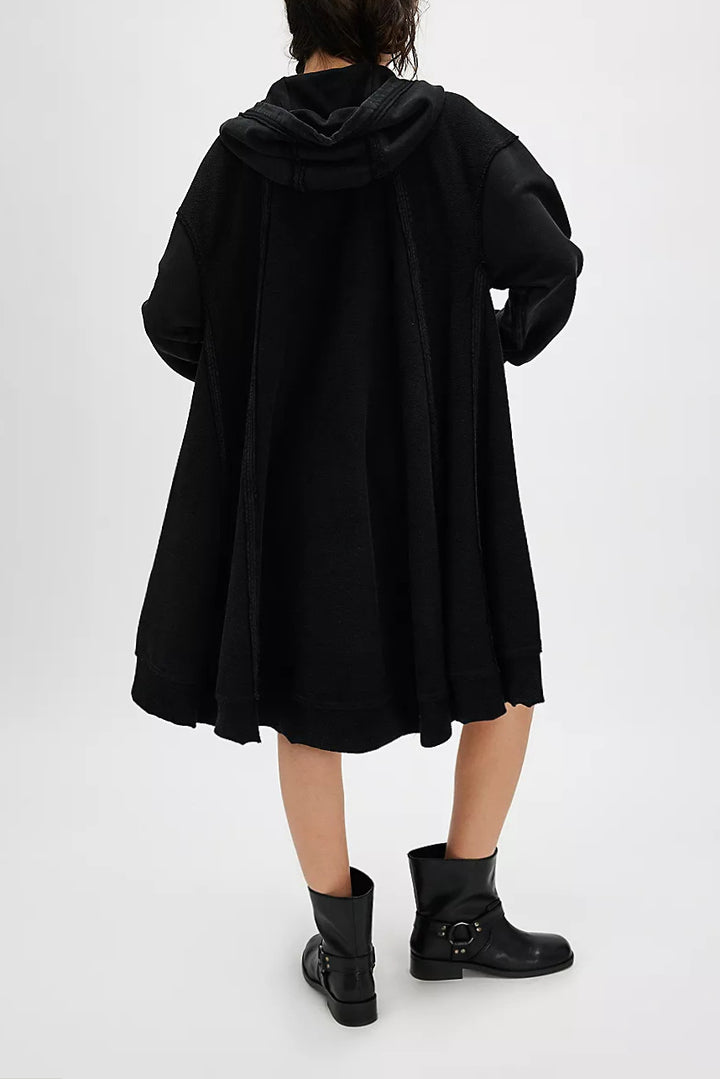 Casual Loose High Low Hem Hoodie*