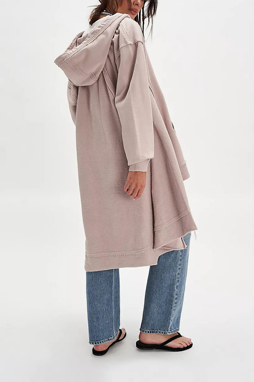 Casual Loose High Low Hem Hoodie*