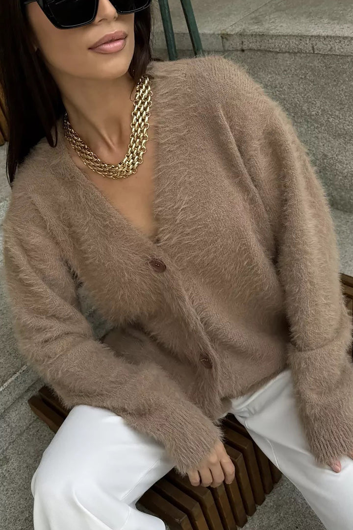 Lazy Style Loose Mink Cardigan*