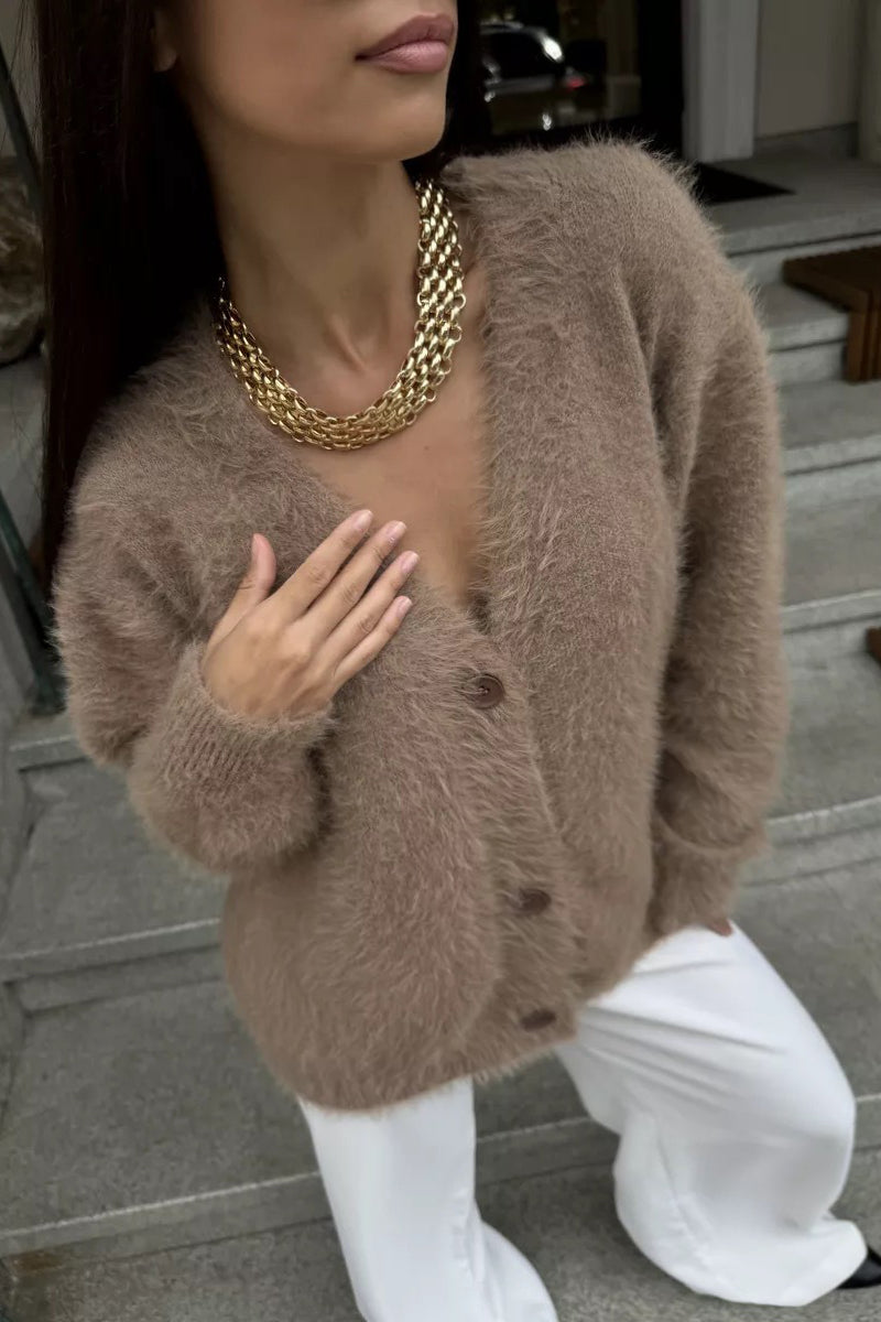 Lazy Style Loose Mink Cardigan*