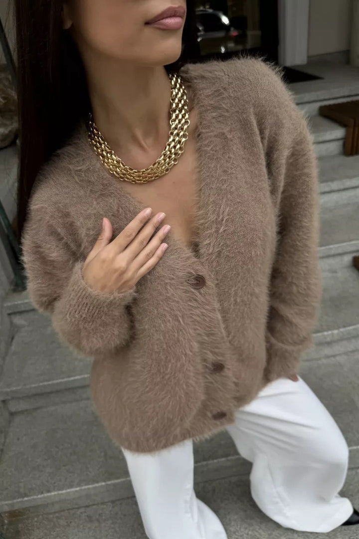 Lazy Style Loose Mink Cardigan*
