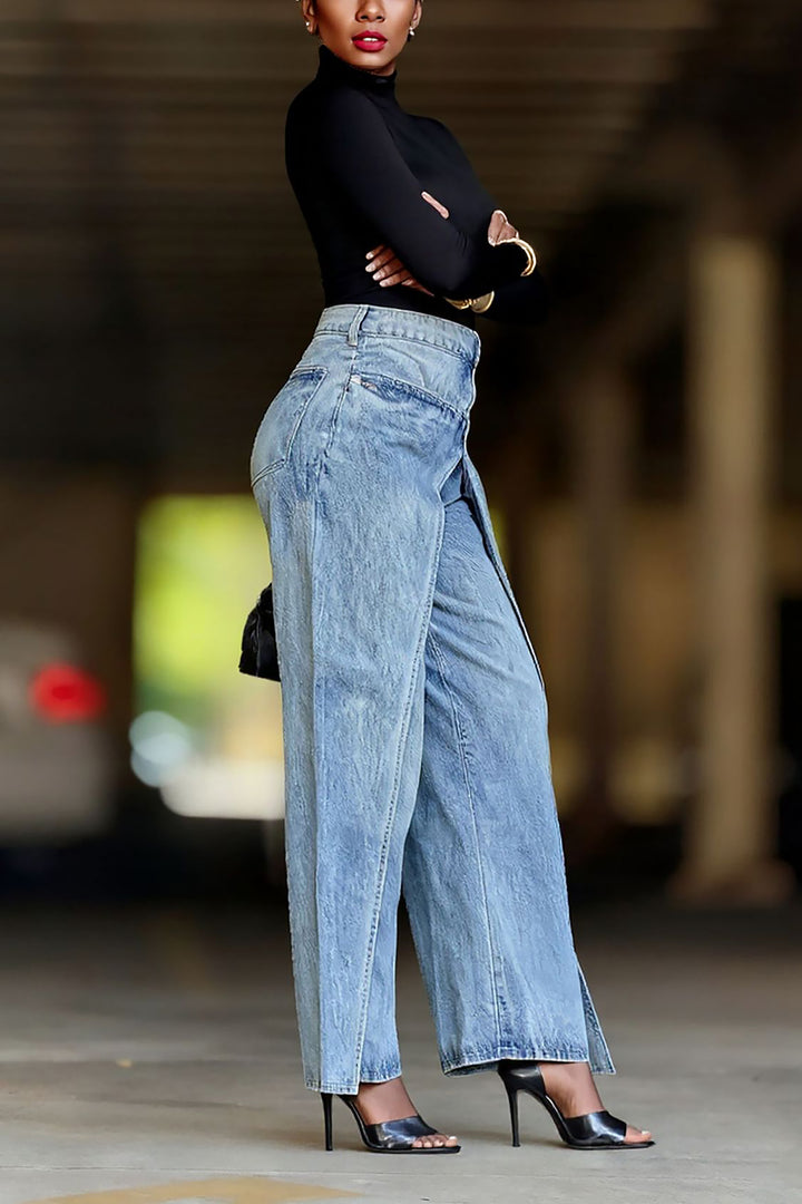 Fashionable Reversible Deconstructed Jeans*