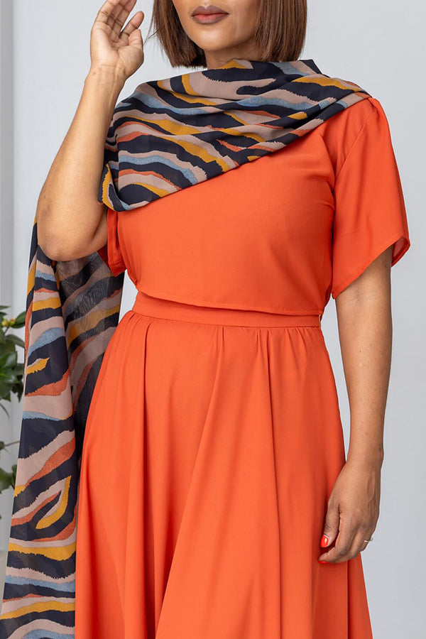 Casual Crop Top & Skirt Set